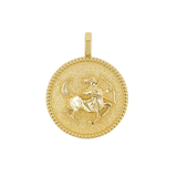 Zodiac Coin Medallion Charm