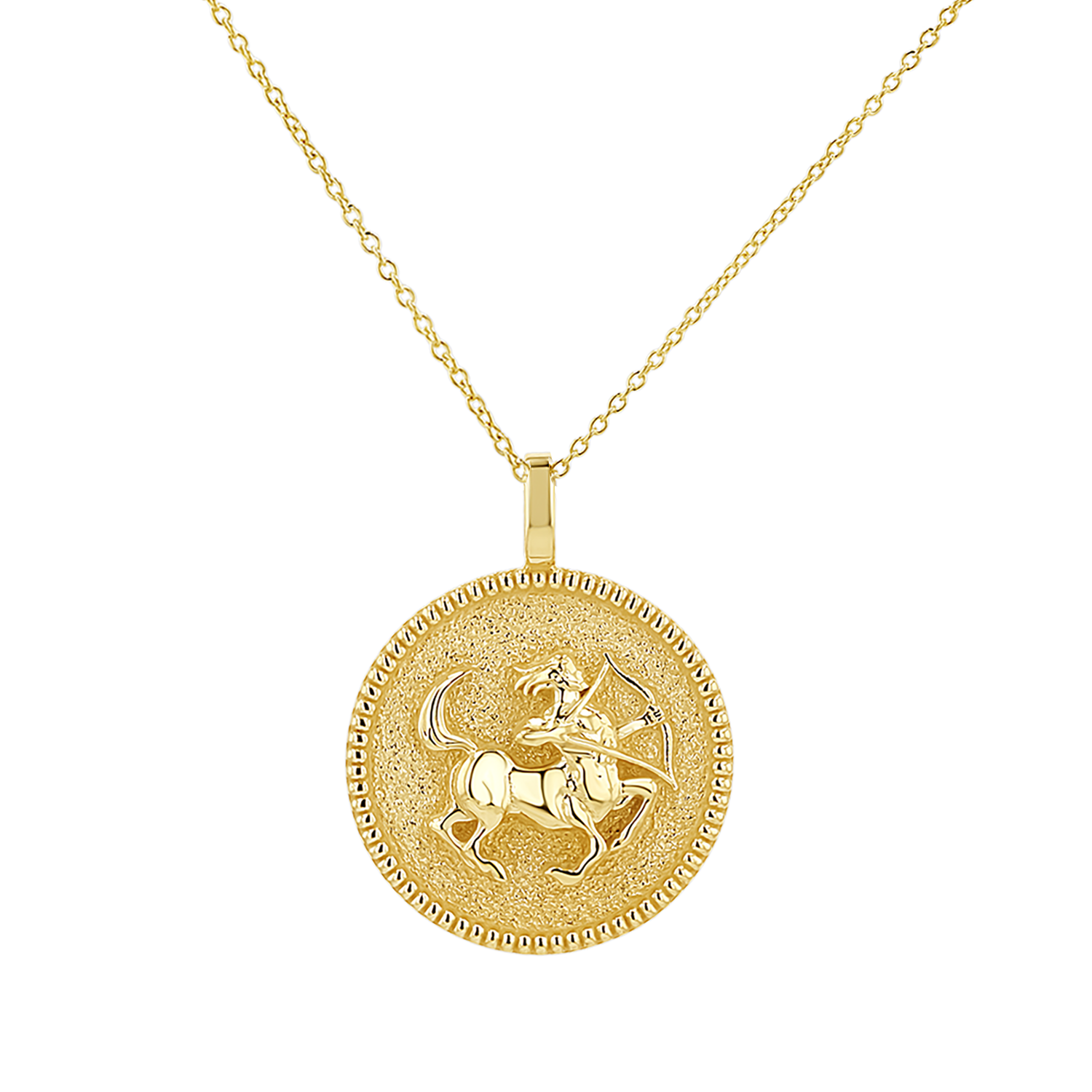 Zodiac Coin Medallion Necklace