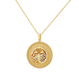 Zodiac Coin Medallion Necklace