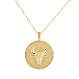 Zodiac Coin Medallion Necklace