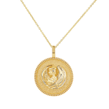 Zodiac Coin Medallion Necklace
