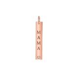 Mama Vertical Tag Charm With Diamond