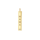 Mama Vertical Tag Charm With Diamond