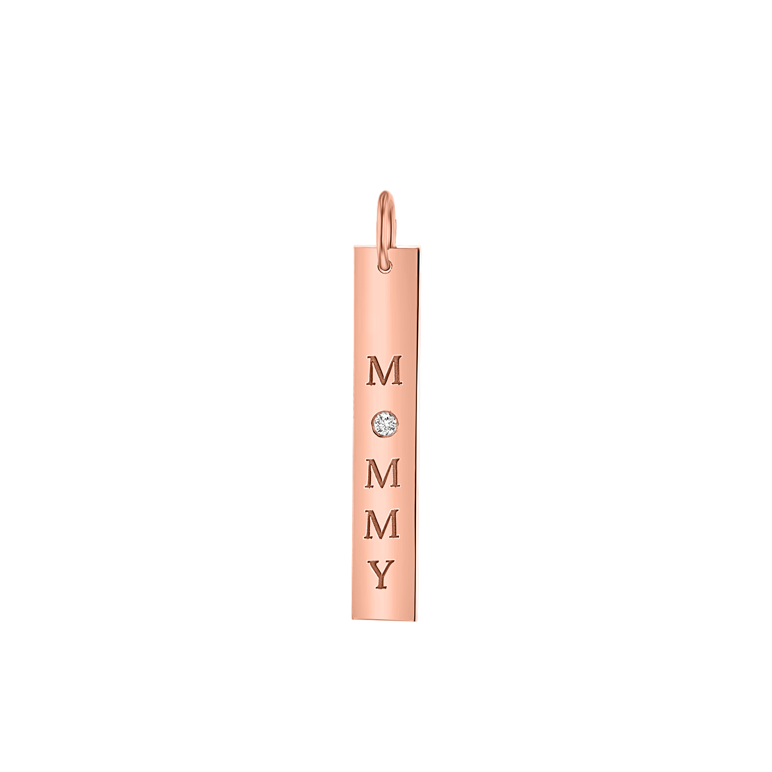Diamond Mommy Vertical Tag Charm