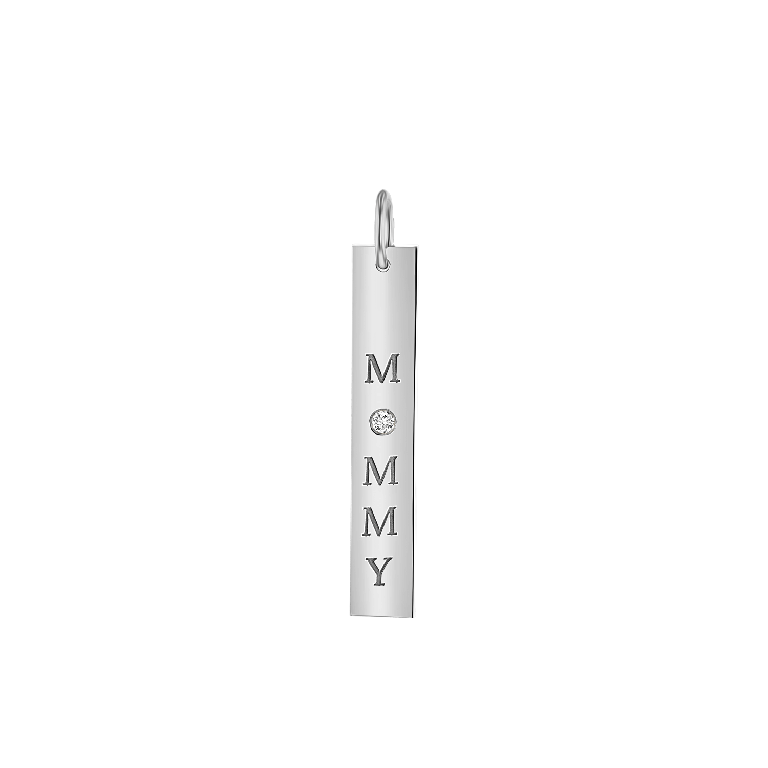 Diamond Mommy Vertical Tag Charm
