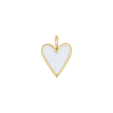 Enamel Elongated Heart Charm