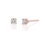 14K Gold Solitaire Studs