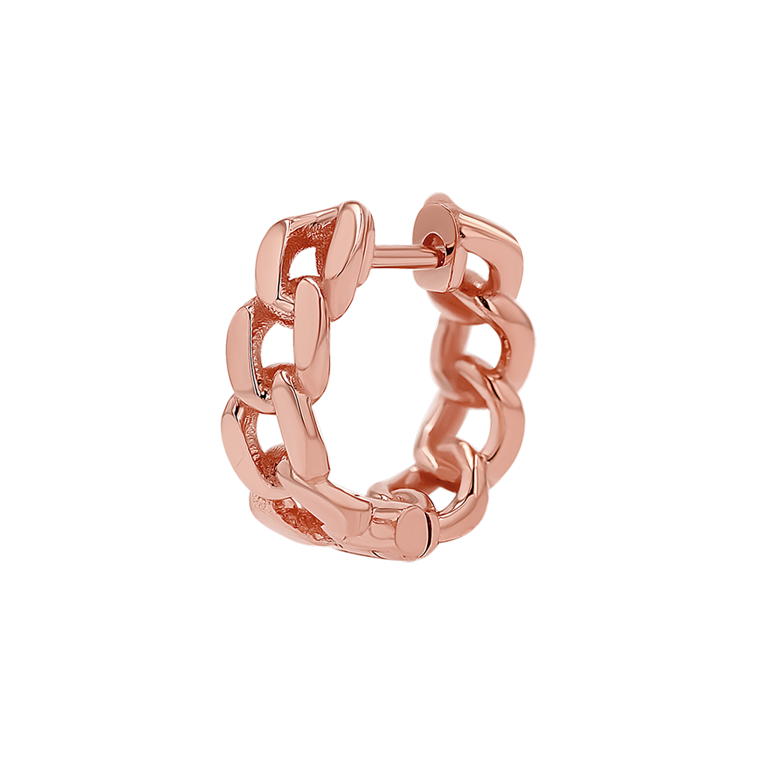 Cuban Link Huggies Hoop Earrings