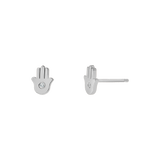 Hamsa Diamond Stud Earrings