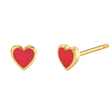 Enamel Heart Shape Studs