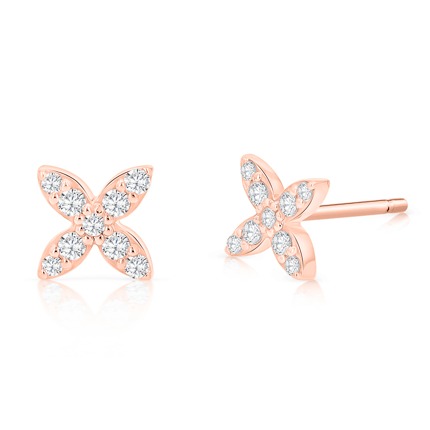 Floral Diamond Studs