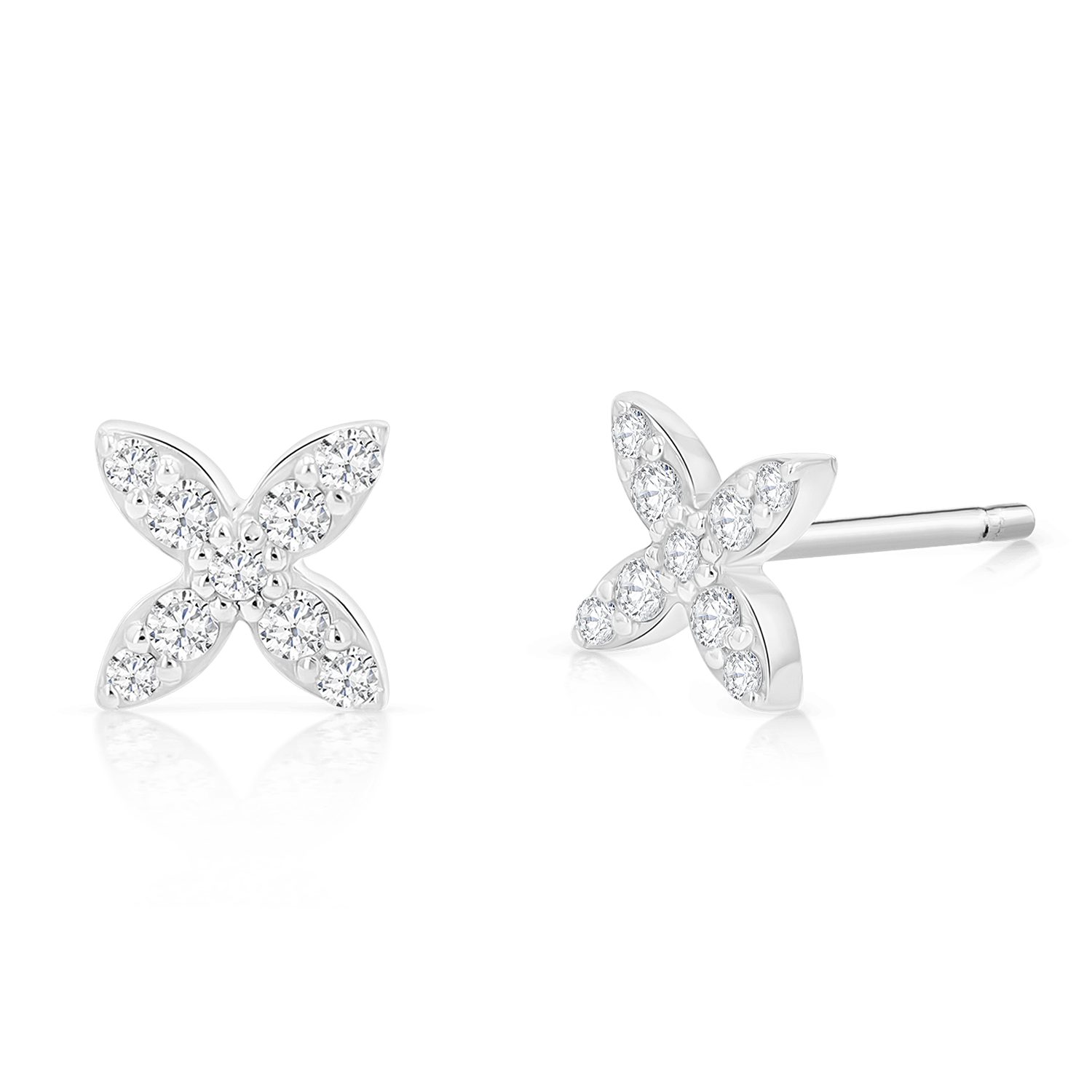 Floral Diamond Studs