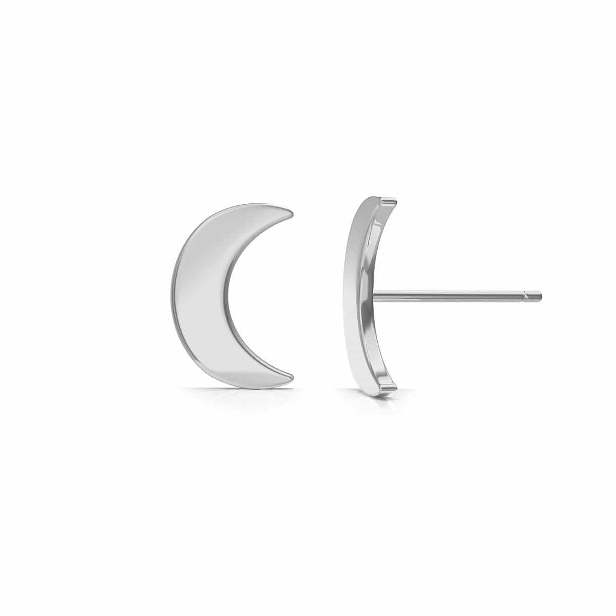 Moyen Solid Moon Studs