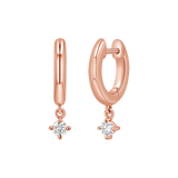 Diamond Charm Drop Huggies