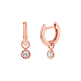 Diamond Drop Huggies Hoops