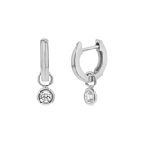 Diamond Drop Huggies Hoops