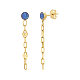 Opal Solitaire Sequin Earrings