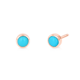Turquoise Solitaire Stud Earrings