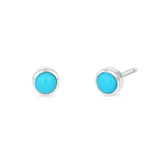 Turquoise Solitaire Stud Earrings