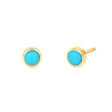 Turquoise Solitaire Stud Earrings