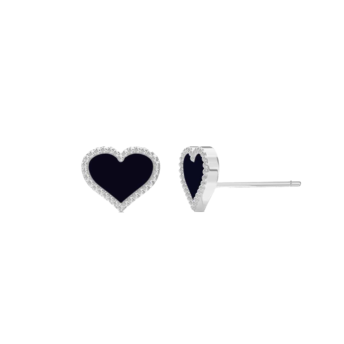 Enamel Heart Earrings