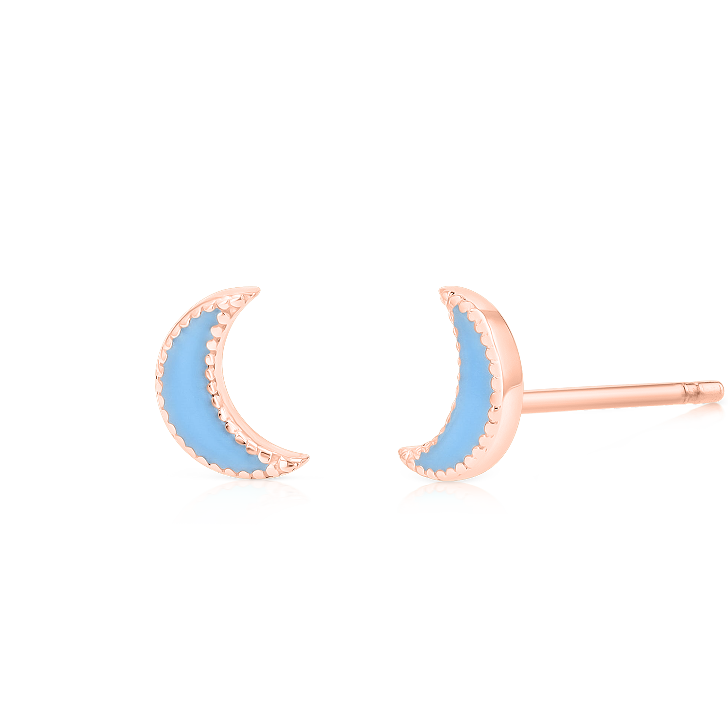 Enamel Moon Earrings