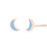 Enamel Moon Earrings