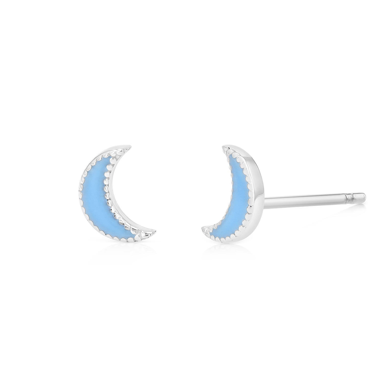Enamel Moon Earrings