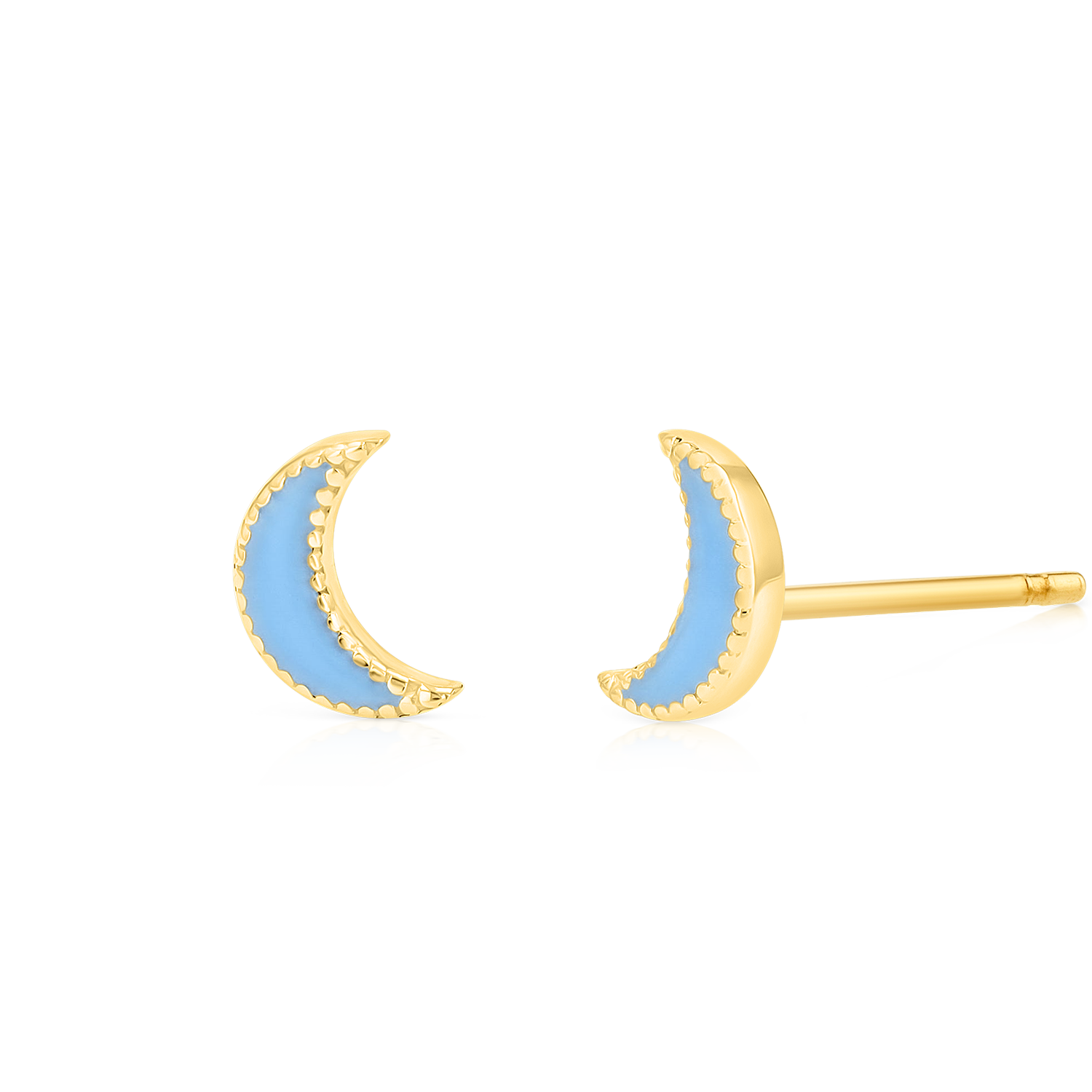 Enamel Moon Earrings