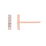Diamond Bar Stud Earrings