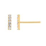Diamond Bar Stud Earrings