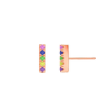 Kids U Pave Petit Rainbow Bar Earrings