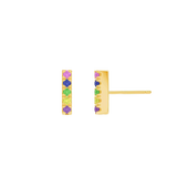 Kids U Pave Petit Rainbow Bar Earrings