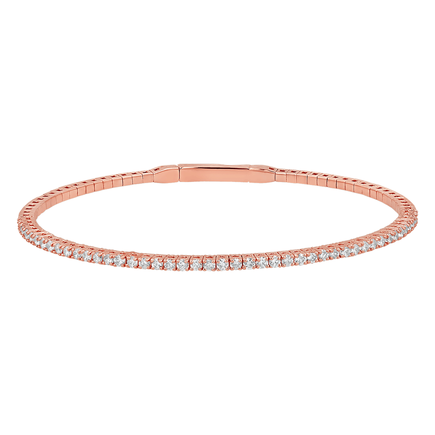 Flexible Diamond Tennis Bangle Bracelet