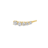 Graduated Diamond Bezel Crawler Earring