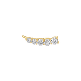 Graduated Diamond Bezel Crawler Earring