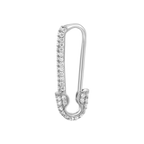 Diamond Safety Pin Earrings