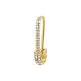 Diamond Safety Pin Earrings