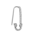 Diamond Safety Pin Earrings
