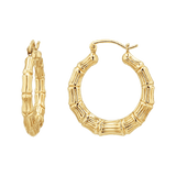 Bamboo Hoop Earrings