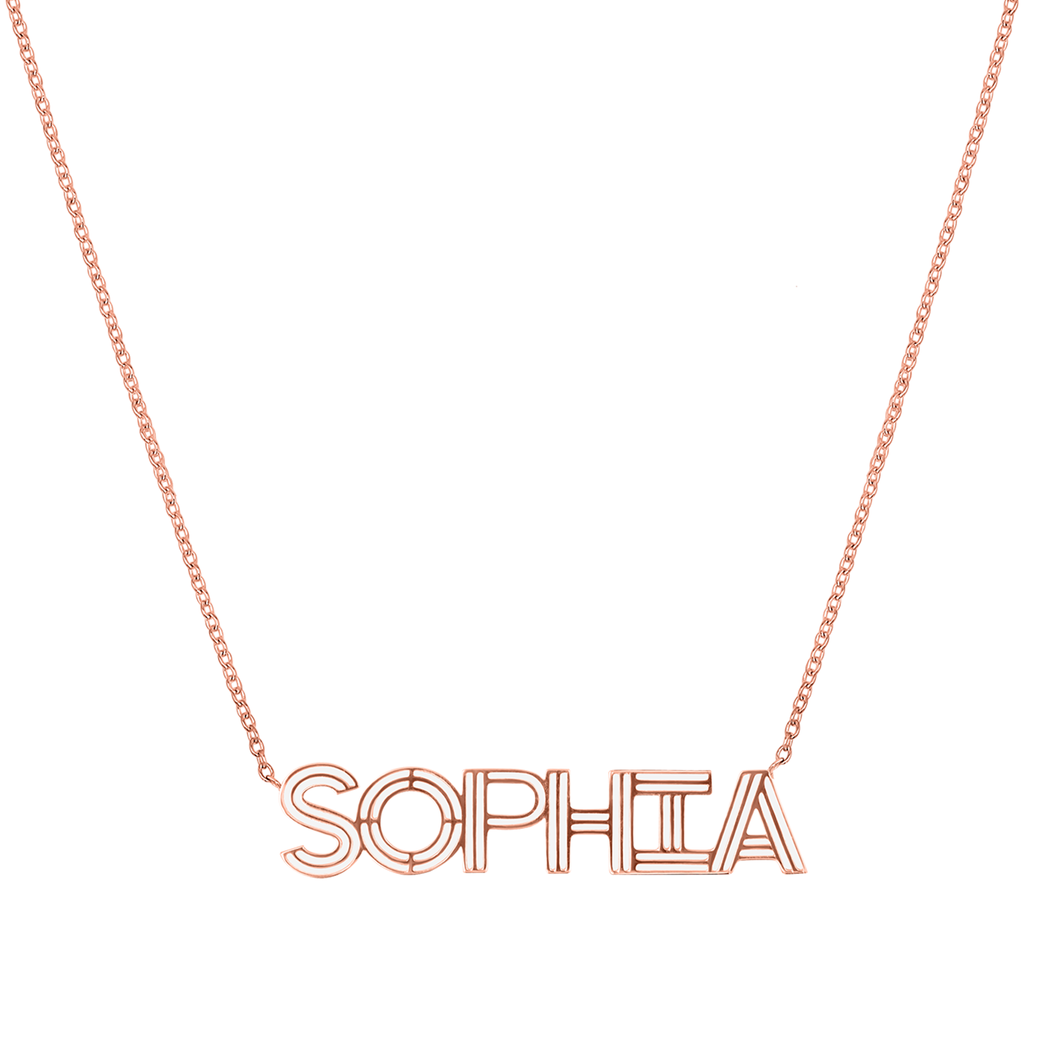 Deco Cut-Out Name Necklace