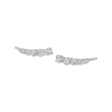 Graduated Diamond Bezel Crawler Earring