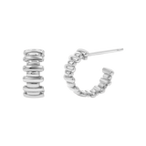 Deco Bar Huggie Hoops