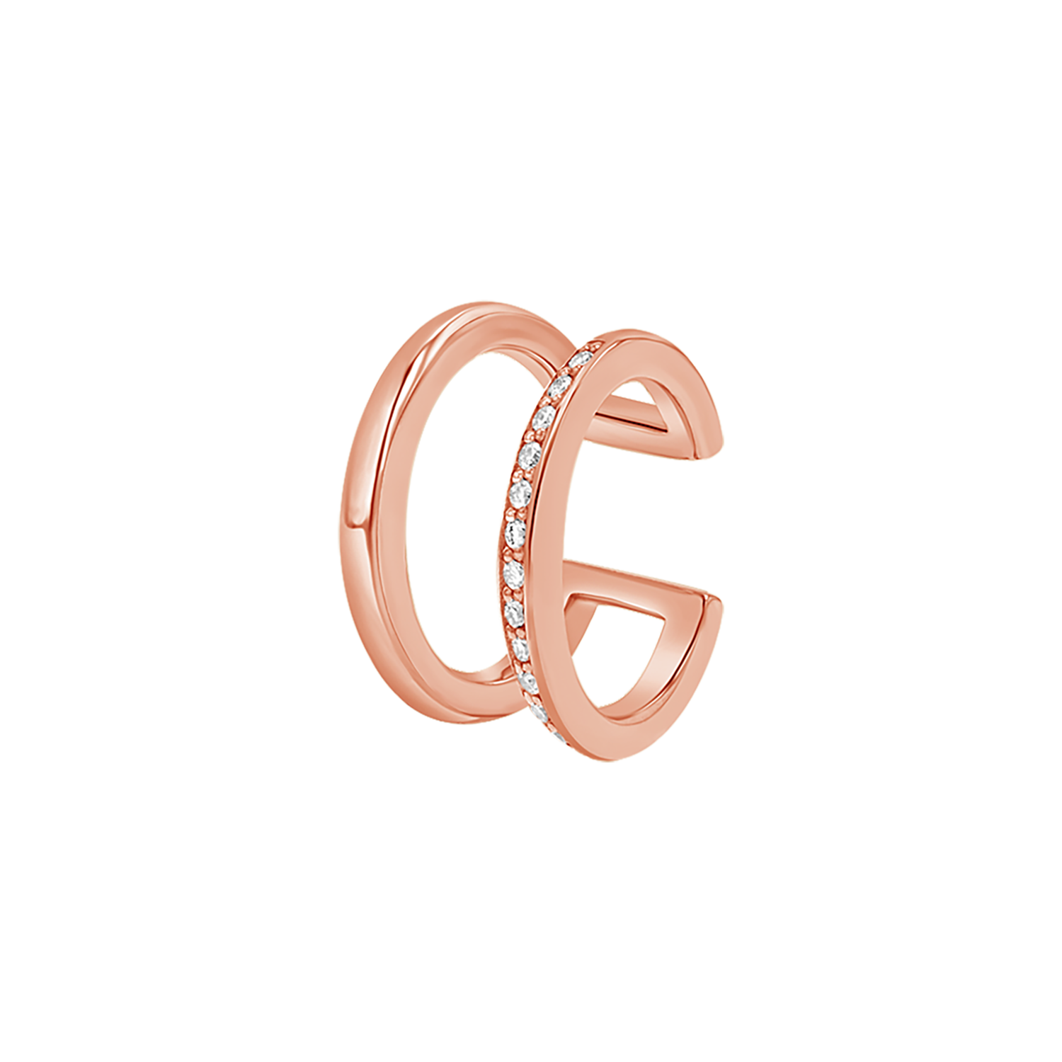 Diamond Pave Open Band Ear Cuff