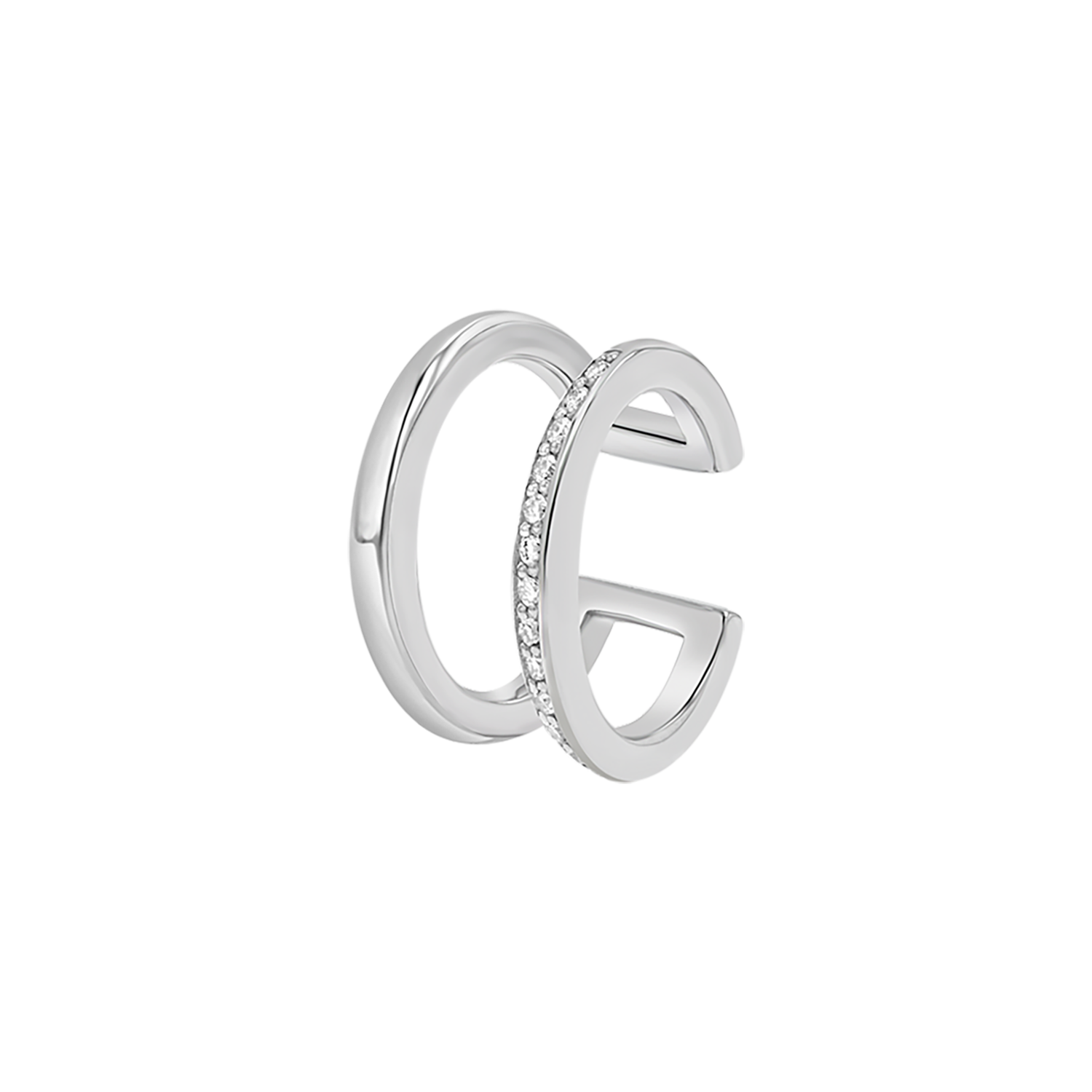 Diamond Pave Open Band Ear Cuff