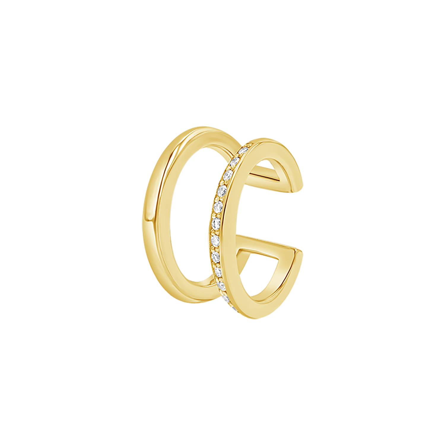 Diamond Pave Open Band Ear Cuff