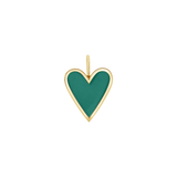 Enamel Elongated Heart Charm