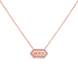 Diamond Hex Engravable Tag Necklace