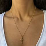Herringbone Cross Charm