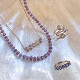 Tanzanite Oval Half Eternity Band